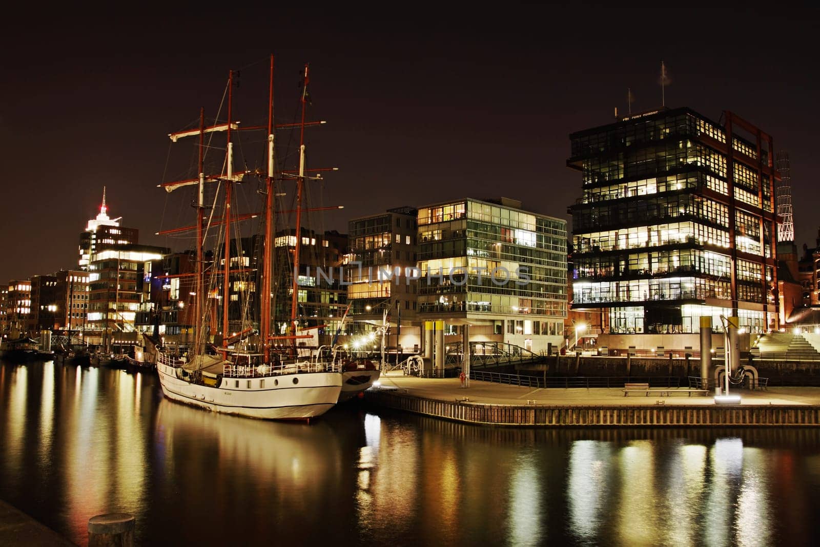 Hamburg Hafencity Night Scene