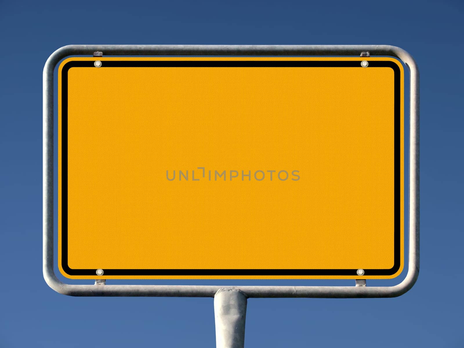 German town sign – city name removed