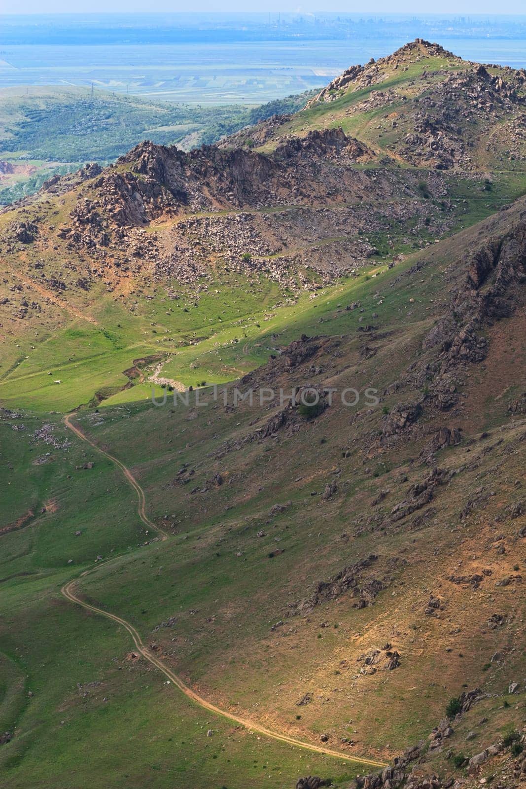 a sinuous road among the mountains old