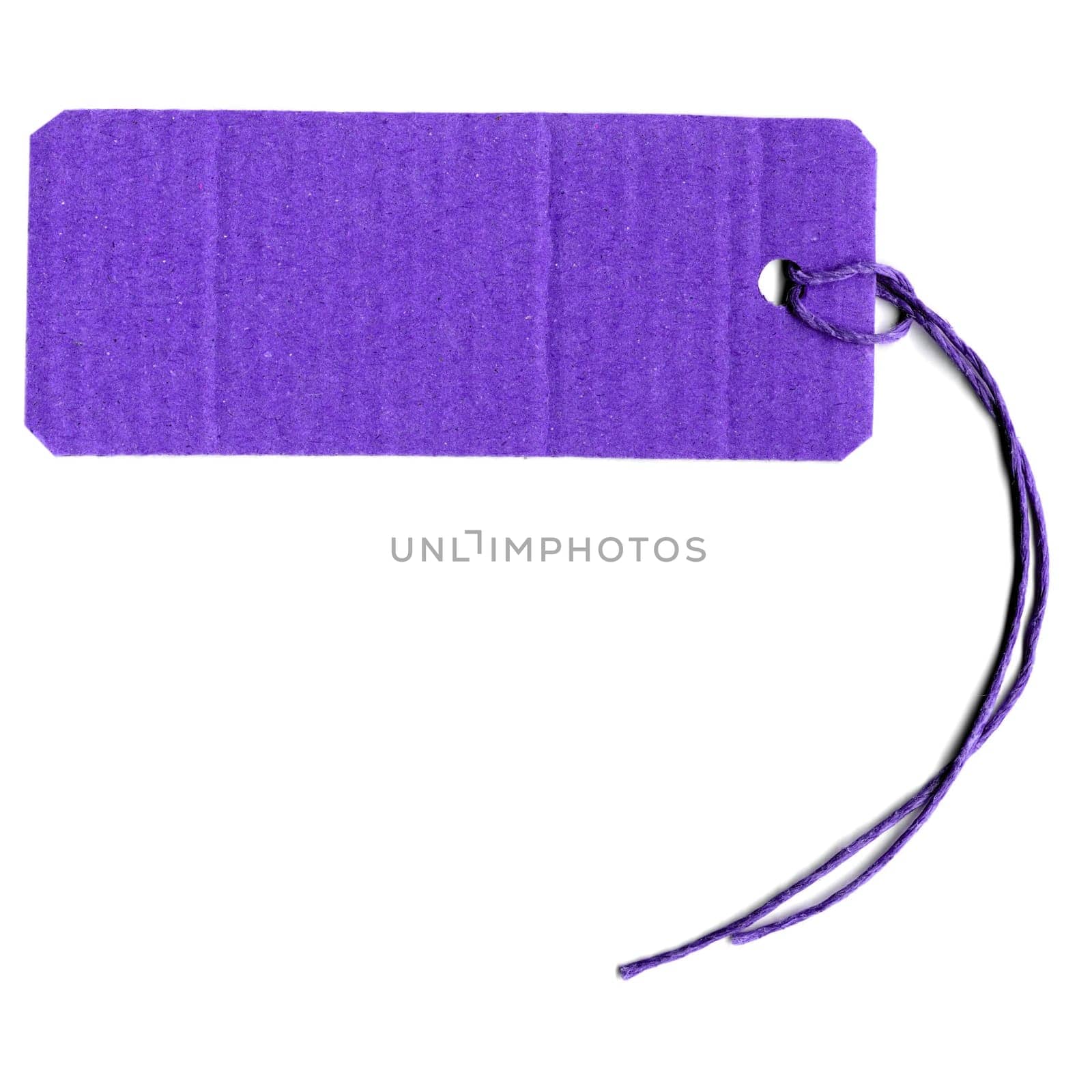 Price tag or address label with string