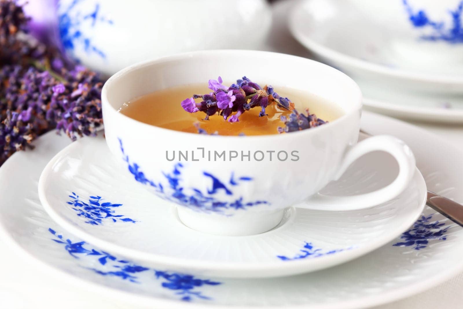 Healthy and delicious lavender tea