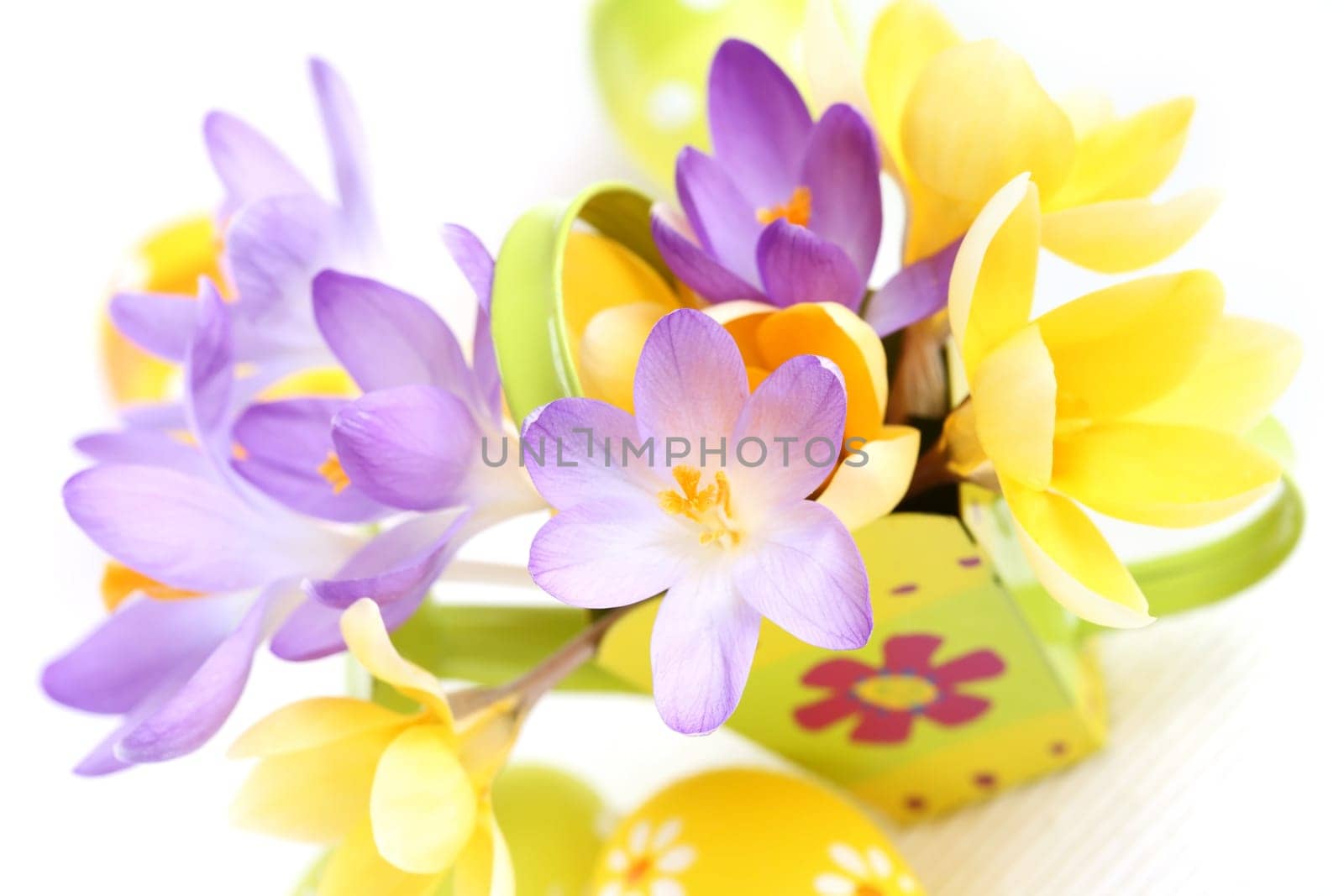Easter detail with Easter eggs or spring motive
