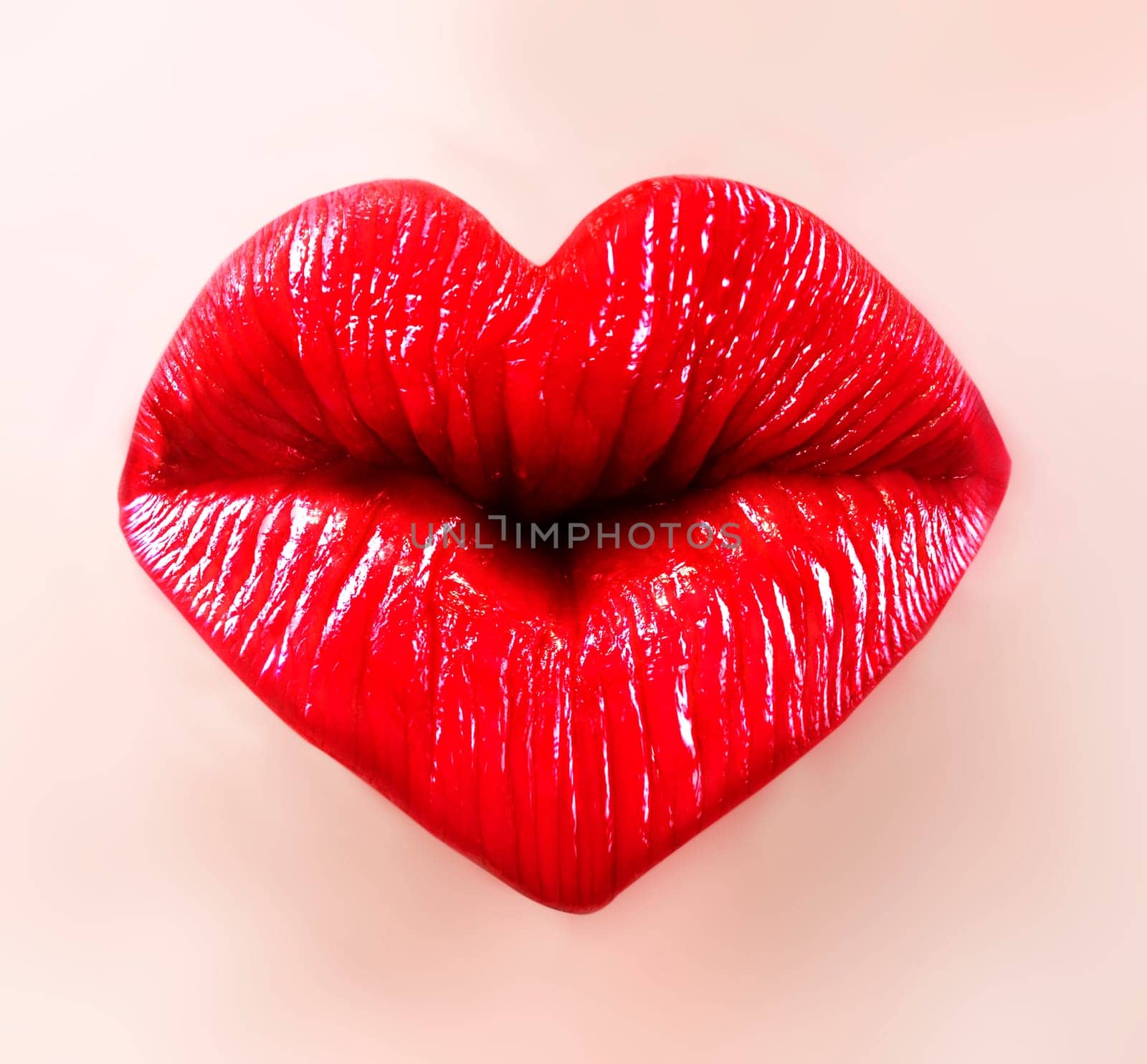 heart shape sexy lips for saint valentine kiss