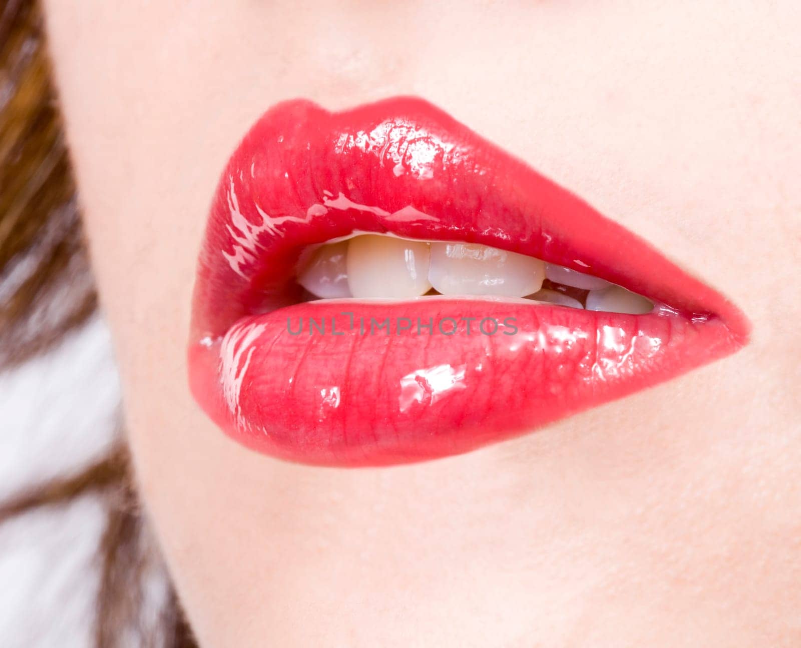 image of a close up of provocative sensual female lips