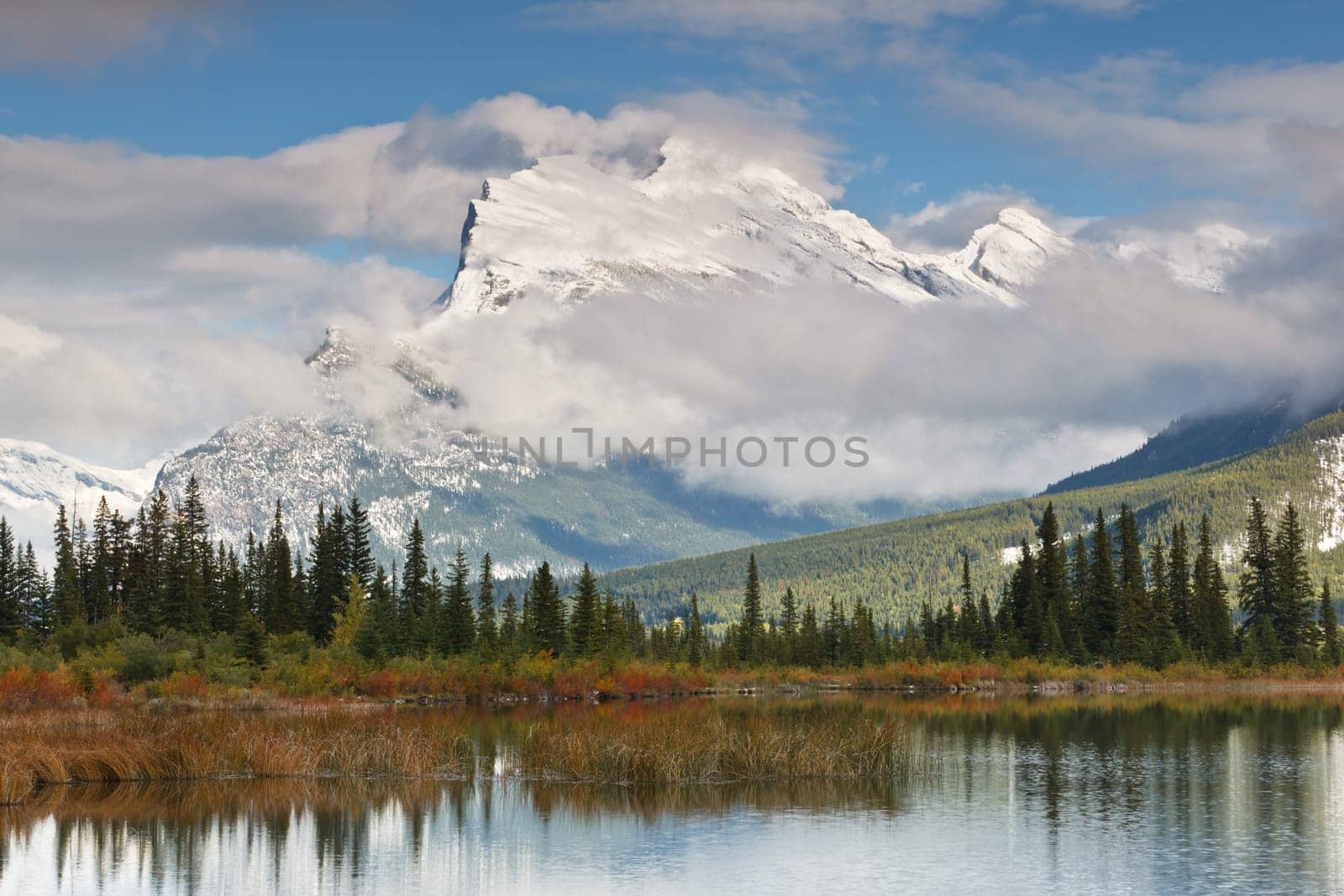 Mount Rundle and Vermillion Lake, Banff National Park, Alberta, Canada