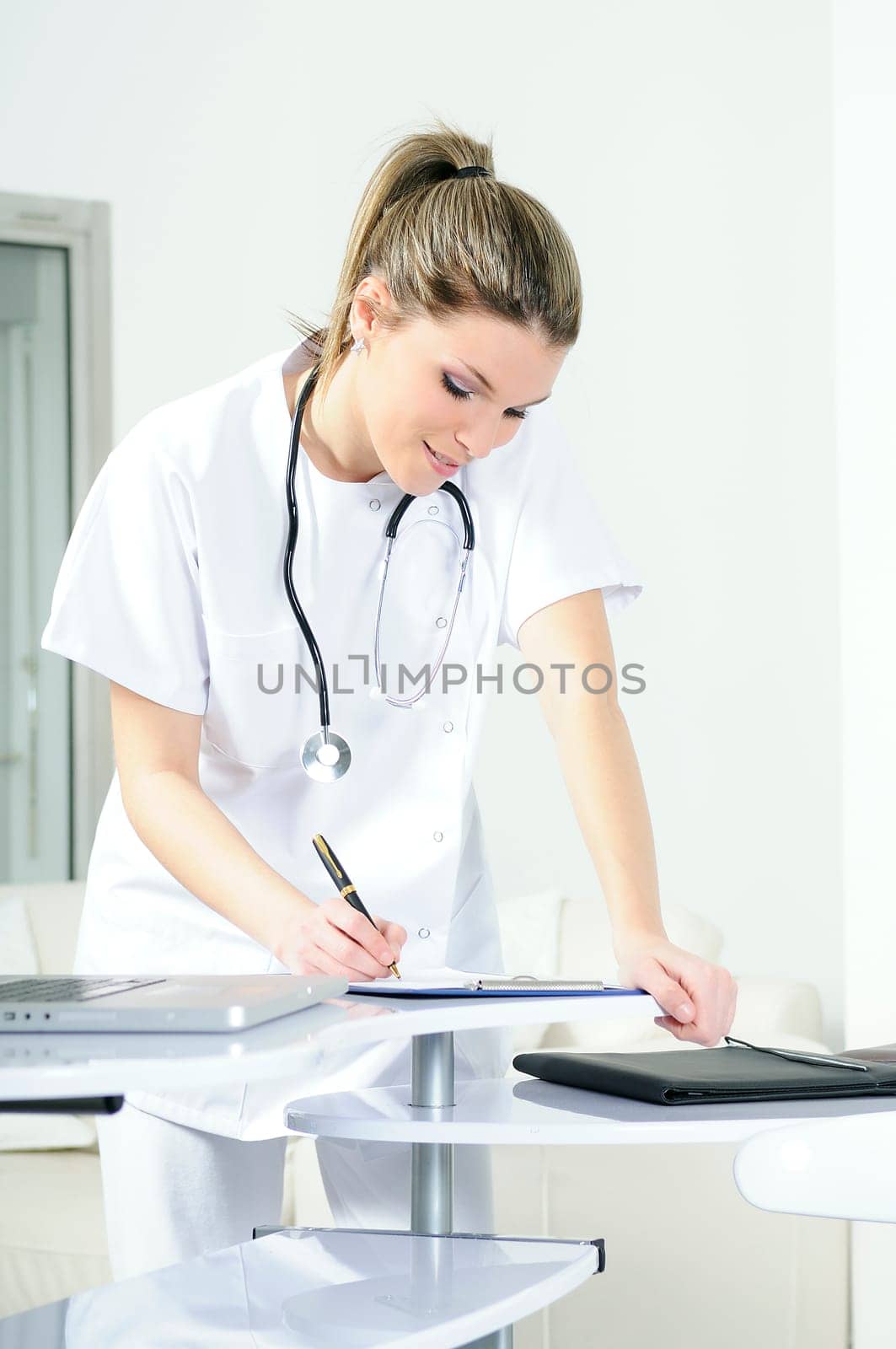 beautiful doctor in a hospital
