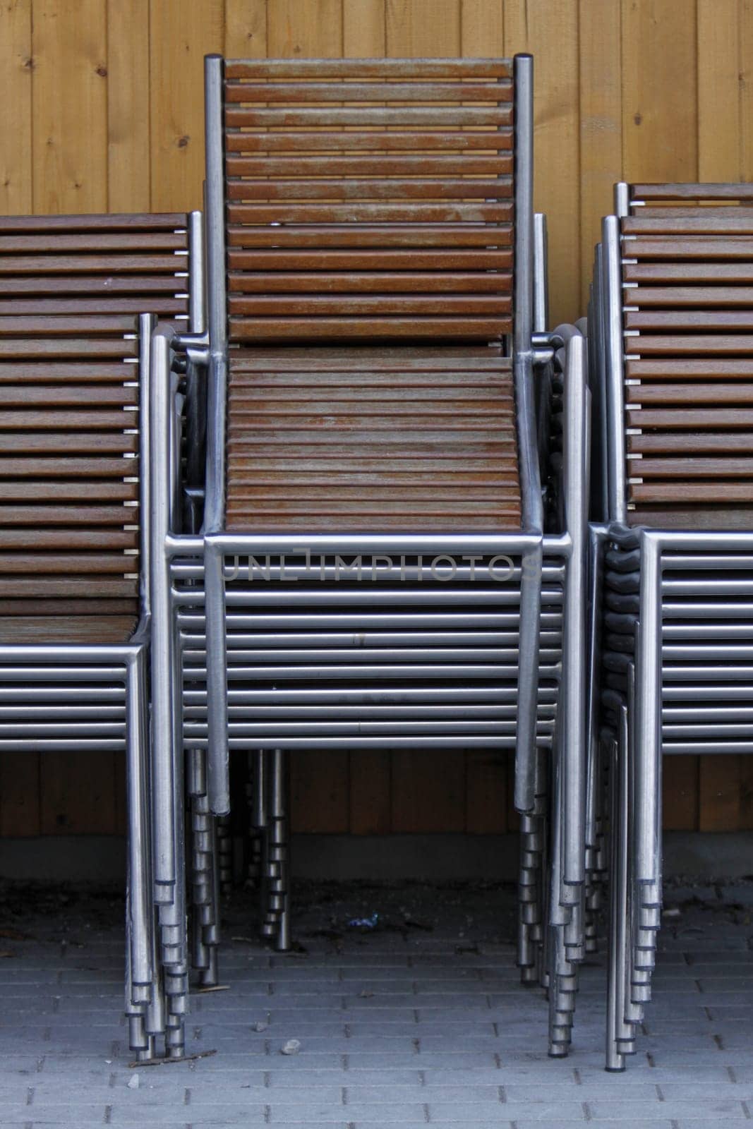 Stacked chairs