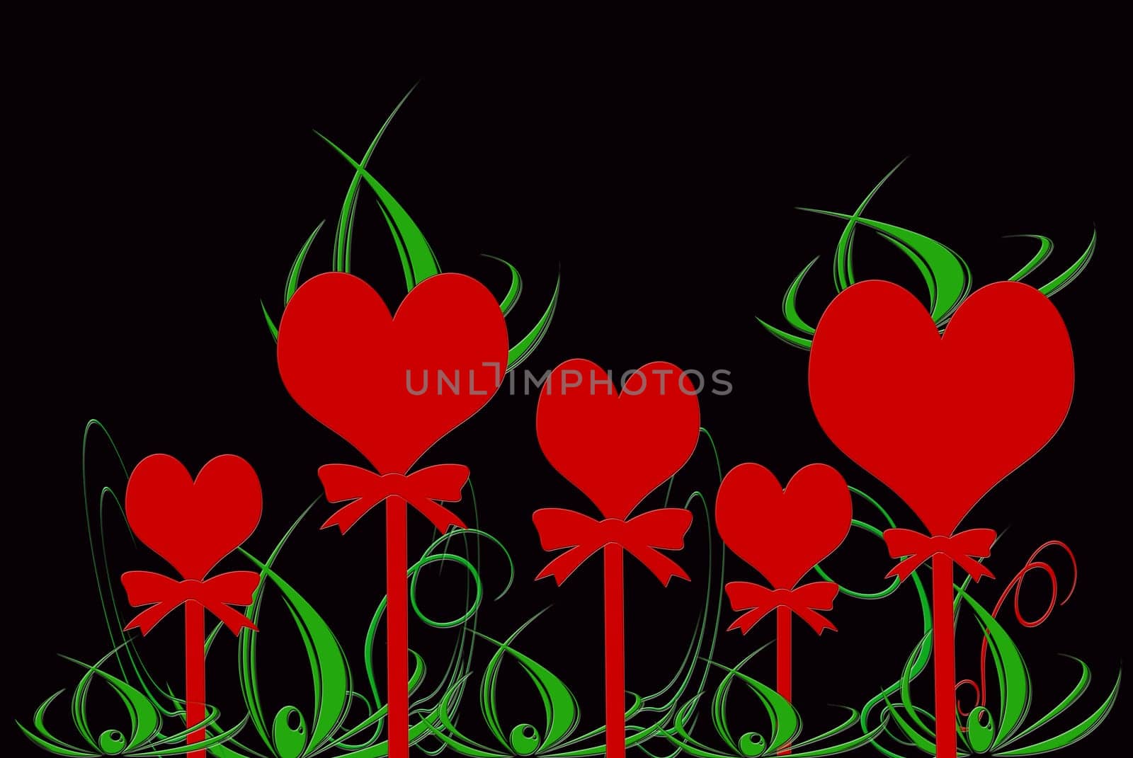 red hearts