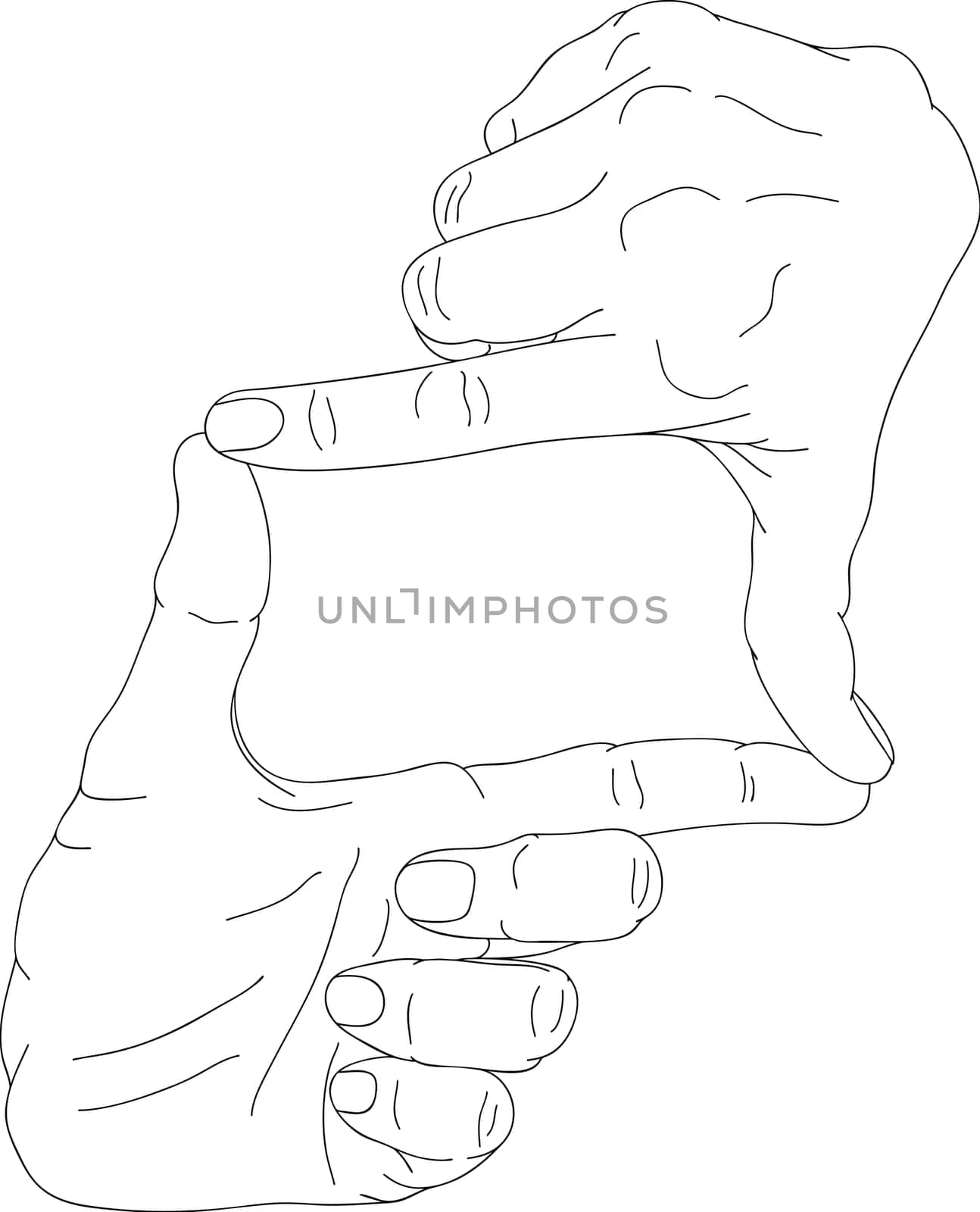 vector - frame made of hands