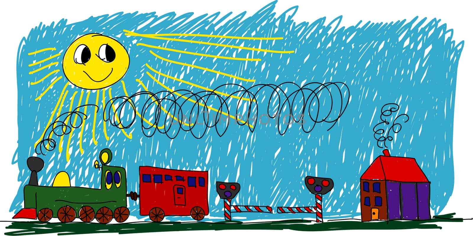 train at sunny day
