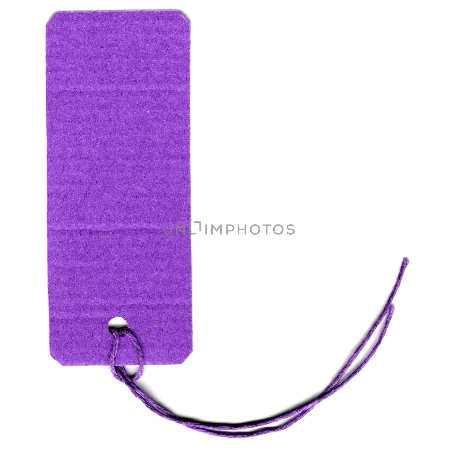 Price tag or address label with string