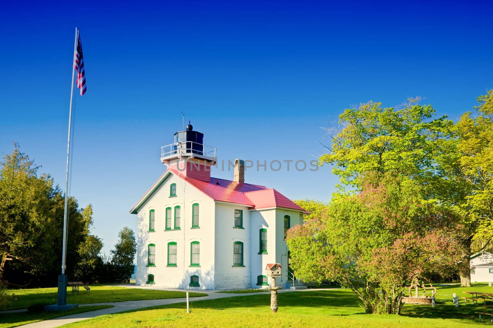 Grand Traverse Lighthouse in Leelanau Peninsula, Michigan