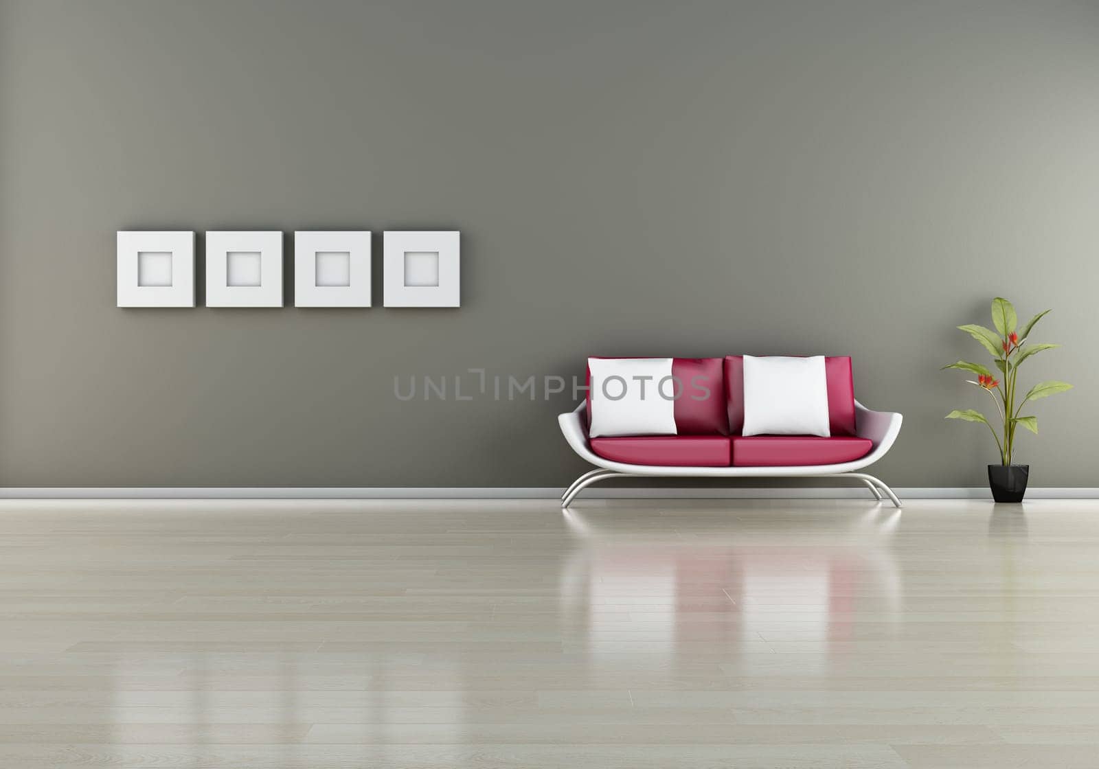 modern interior (3D render) -  Elegance Furniture
