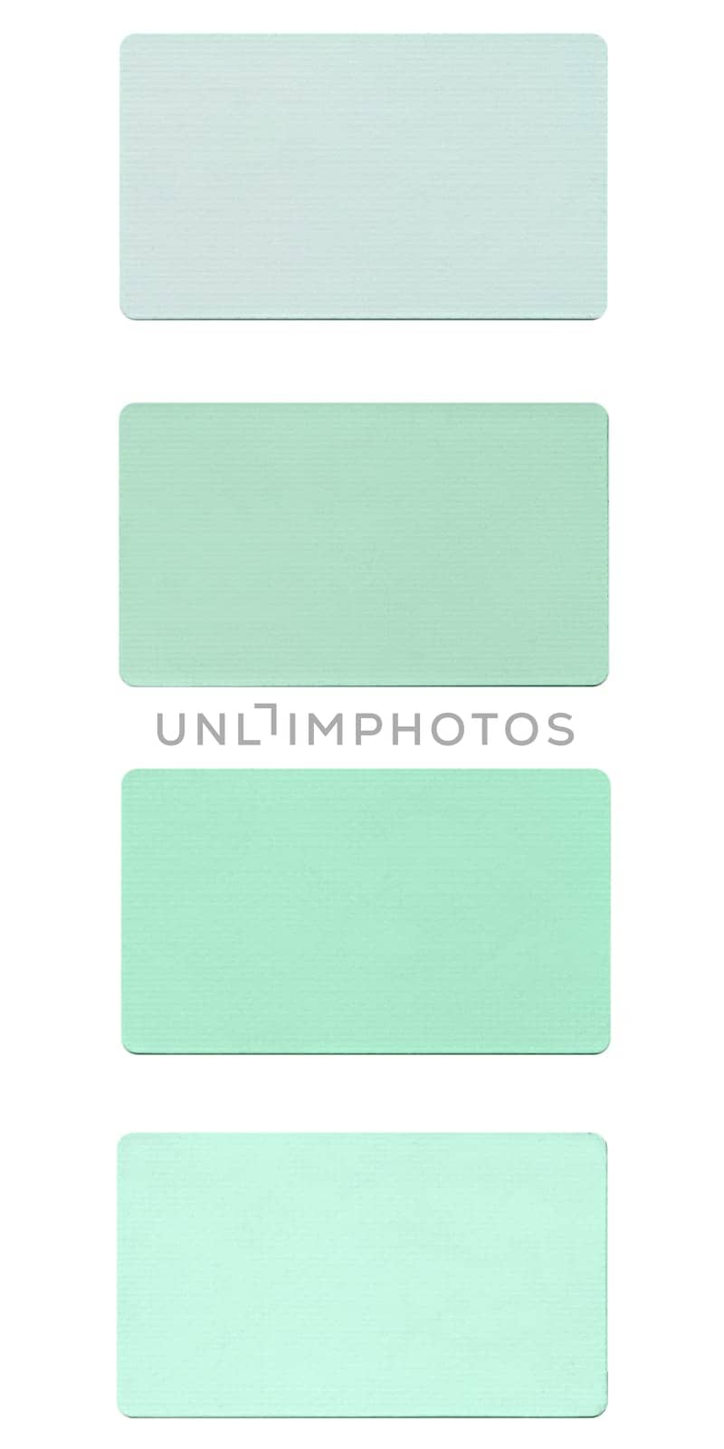 Colour fabric paint samples isolated over white