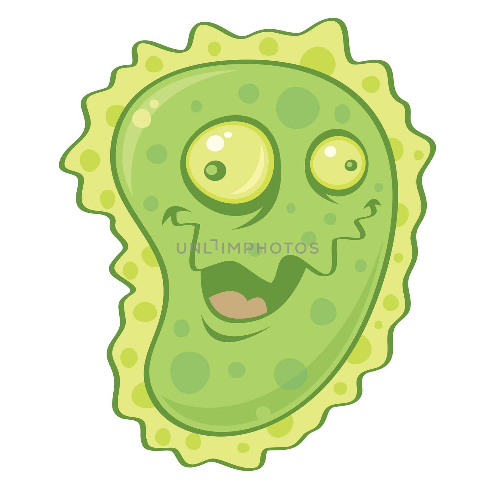 Vector cartoon illustration of a virus or germ. Could be used to represent virus, cold, flu, swine flu, avian flu, computer virus, bacteria or other sickness or illness.