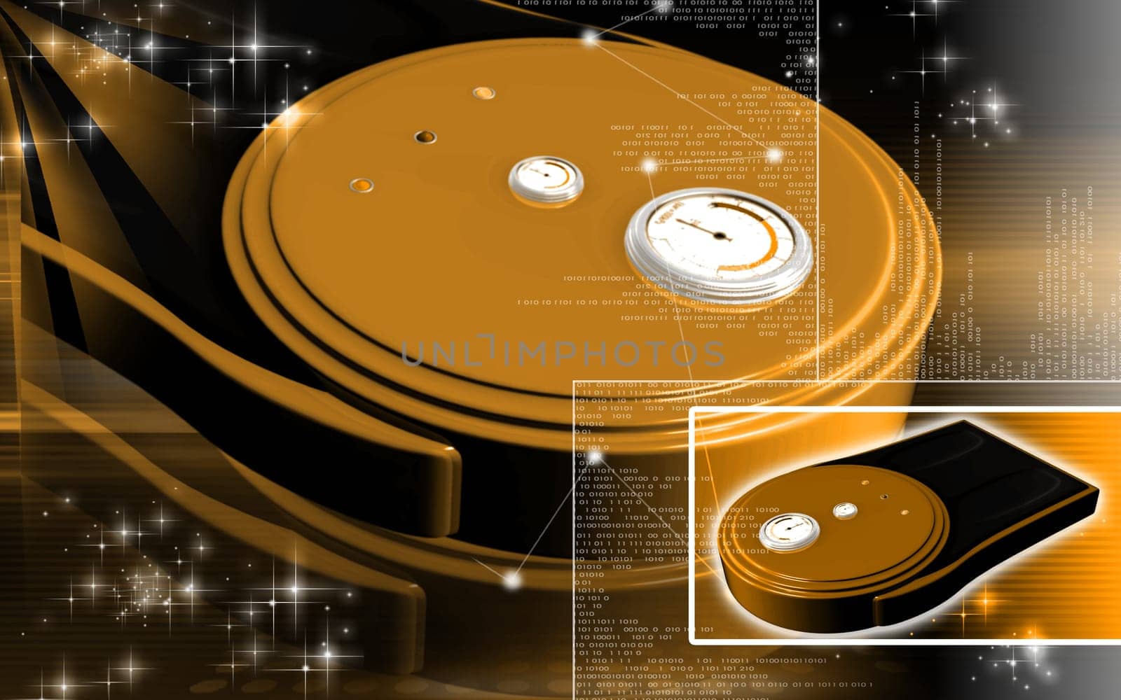 Digital illustration of weigh machine in colour background