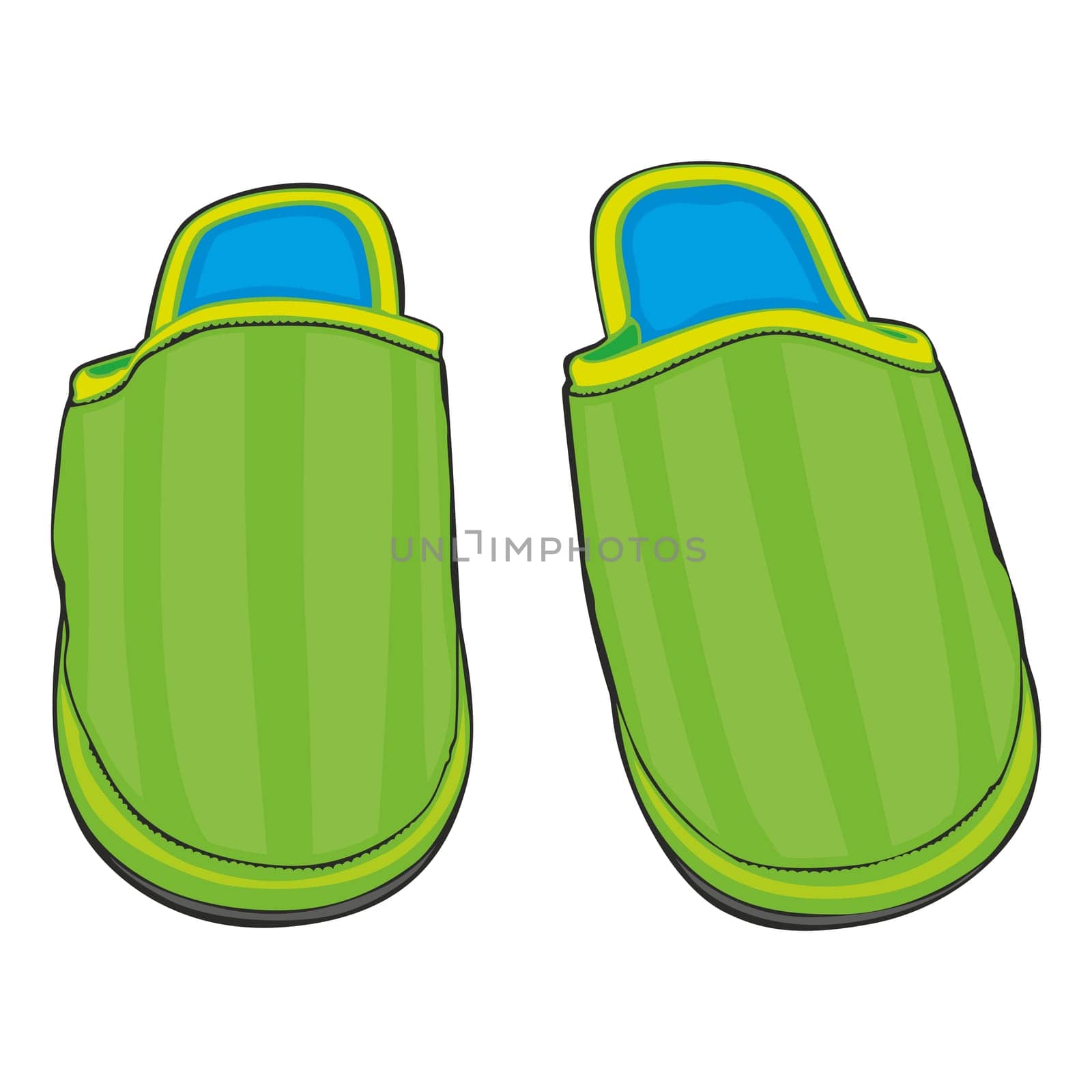 illustration of isolated home slippers