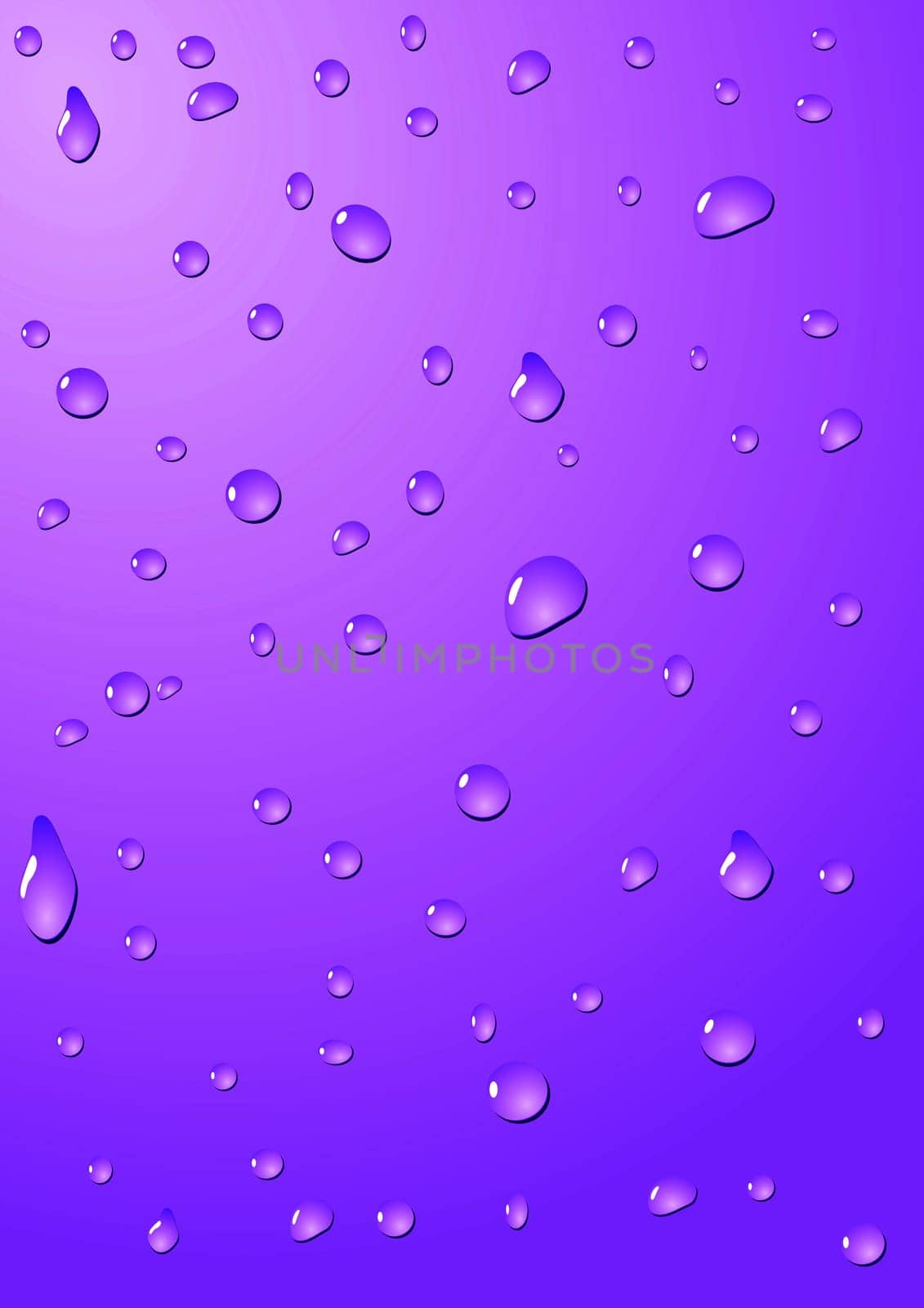 Water drops in purple
