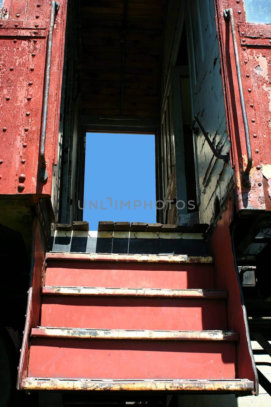 A Old passenger train car