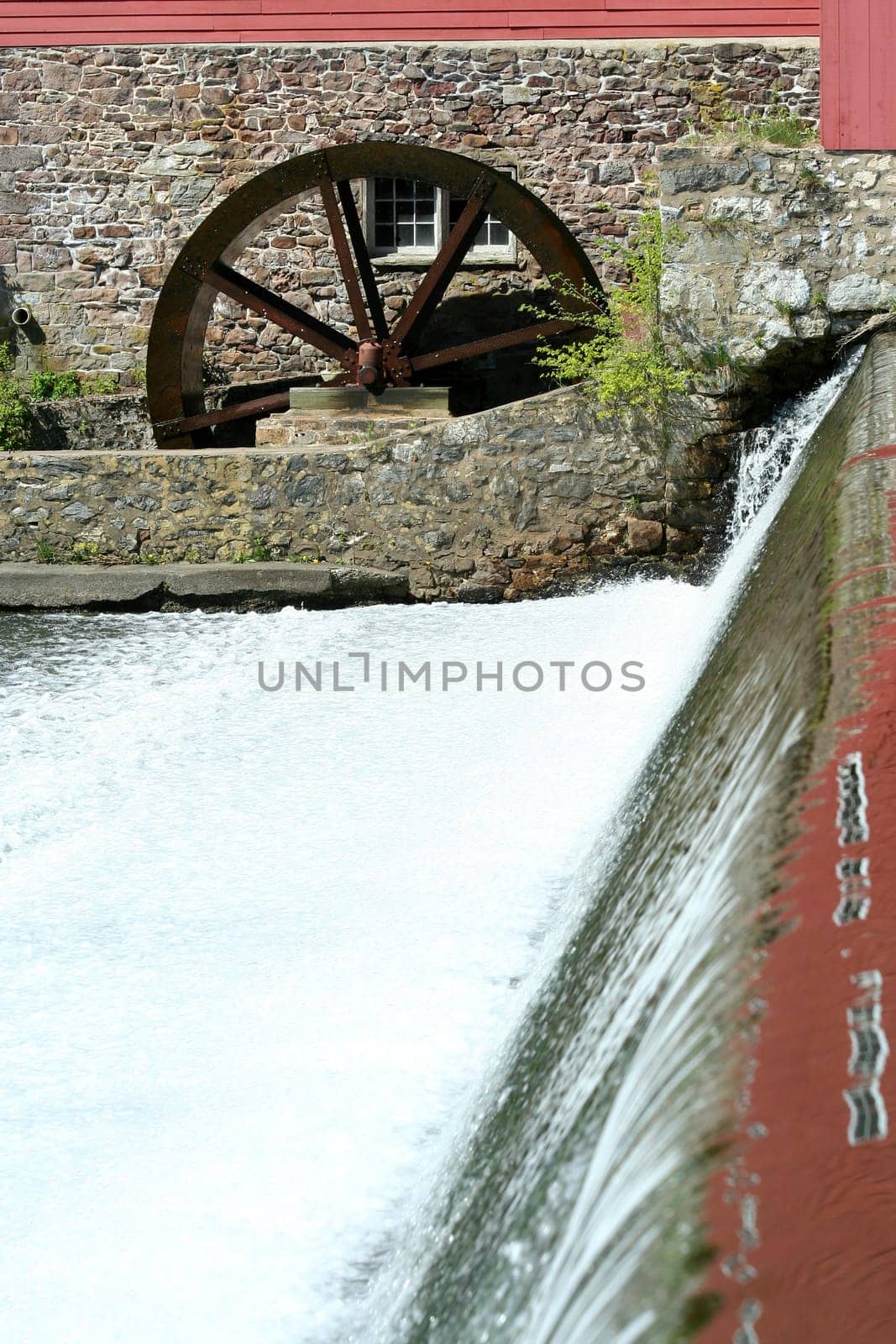 A old grist mill on a river