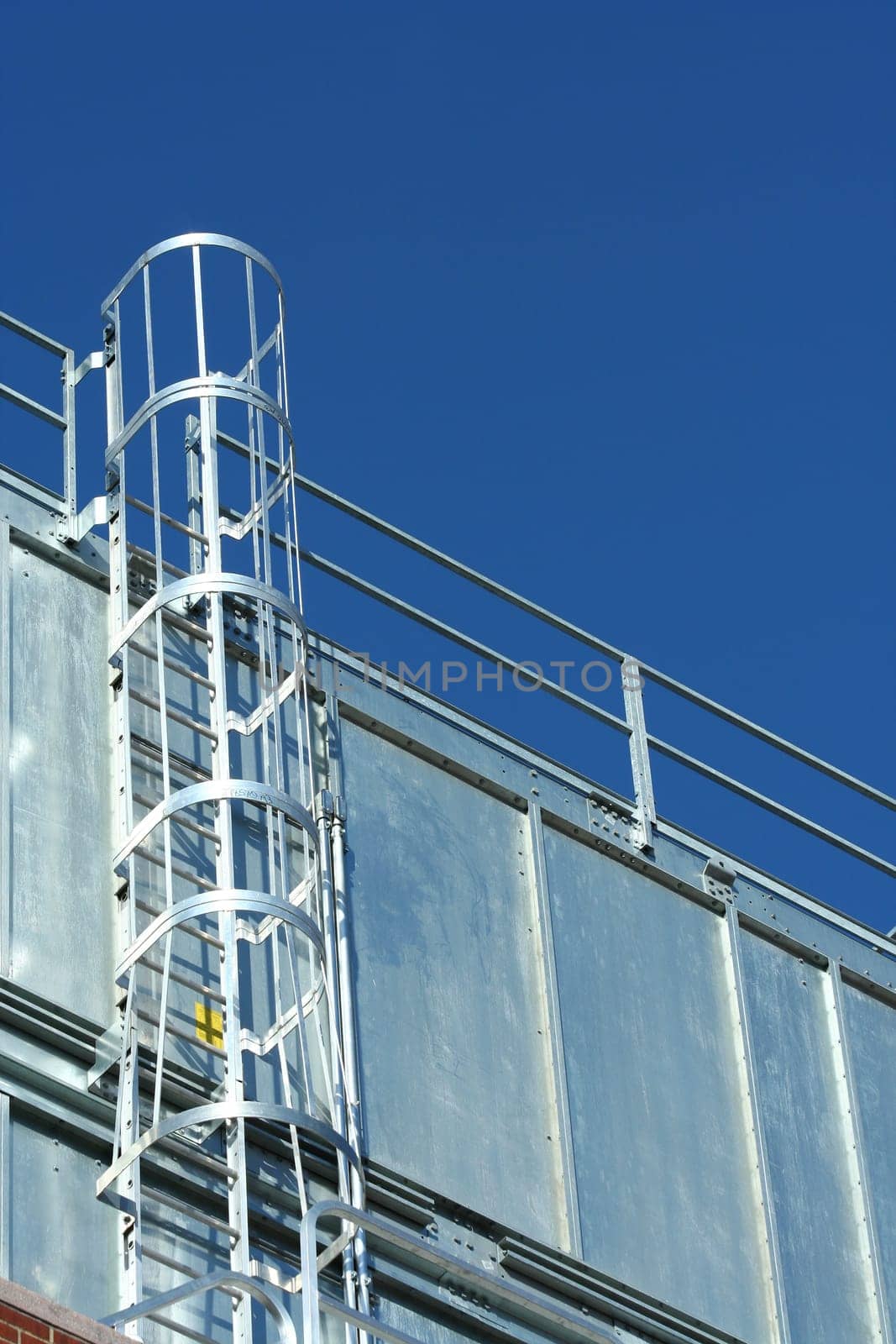 A Safety ladder on the side of a building