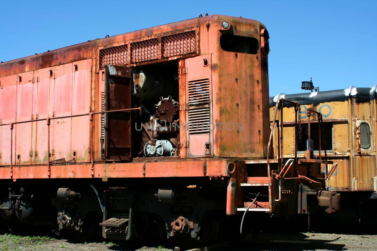A Old train locomotive