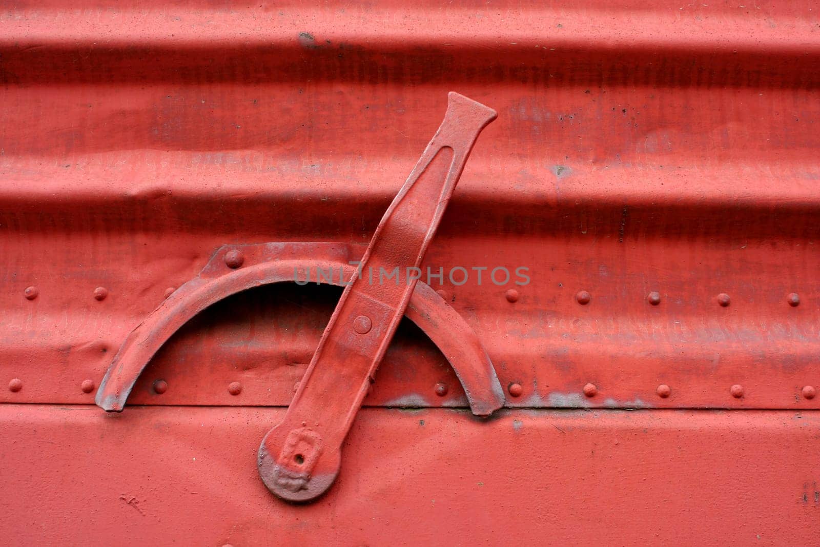 A Handle on the side of a train boxcar