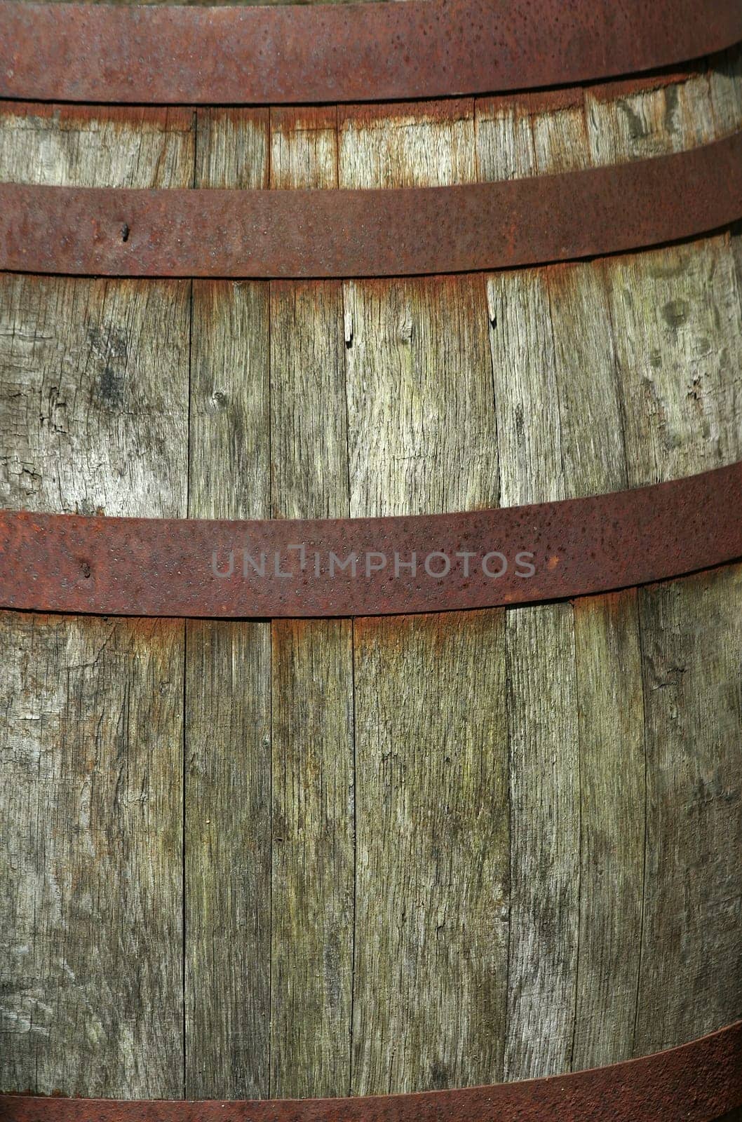 Close up of a Old wooden barrel