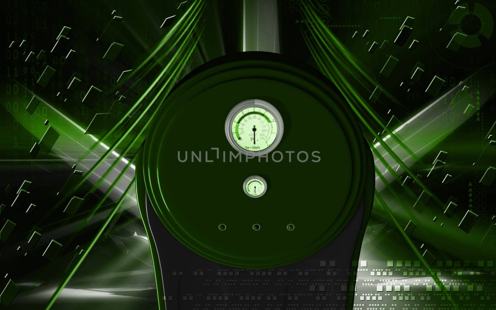 Digital illustration of weigh machine in colour background