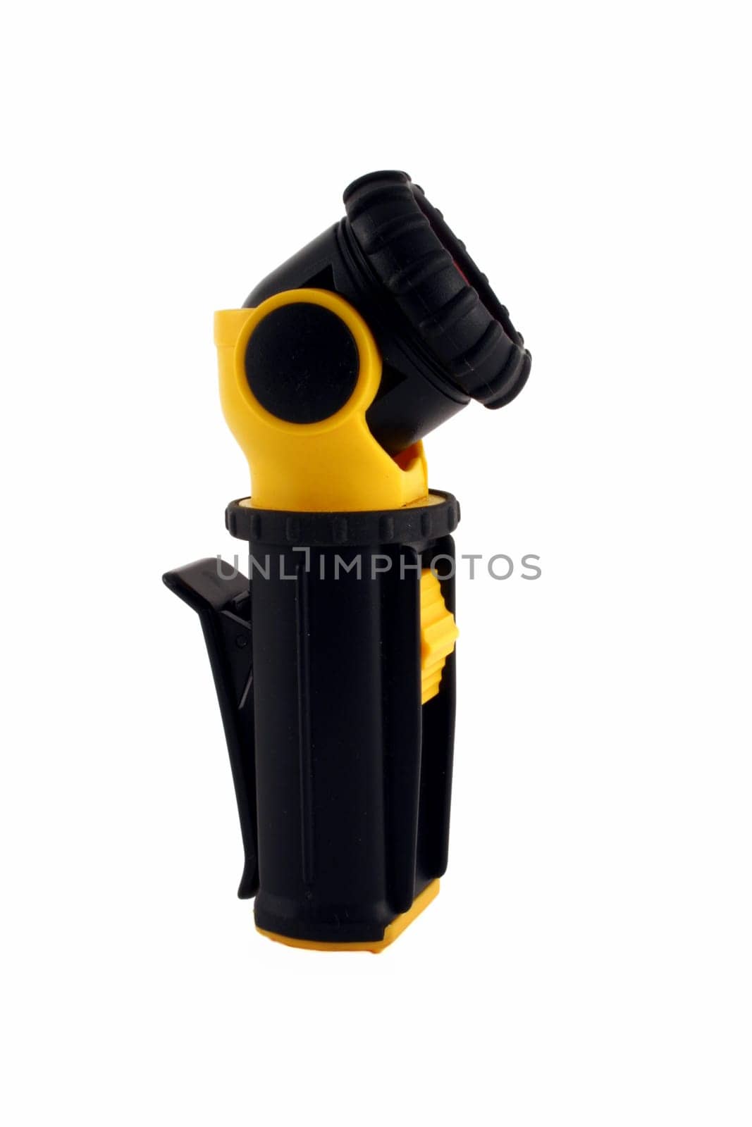 an image of a Black and Yellow flashlight