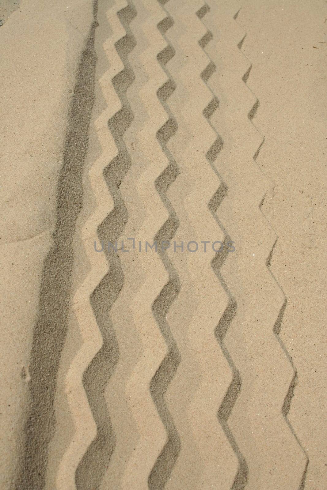 Rough sand meeting smooth sand