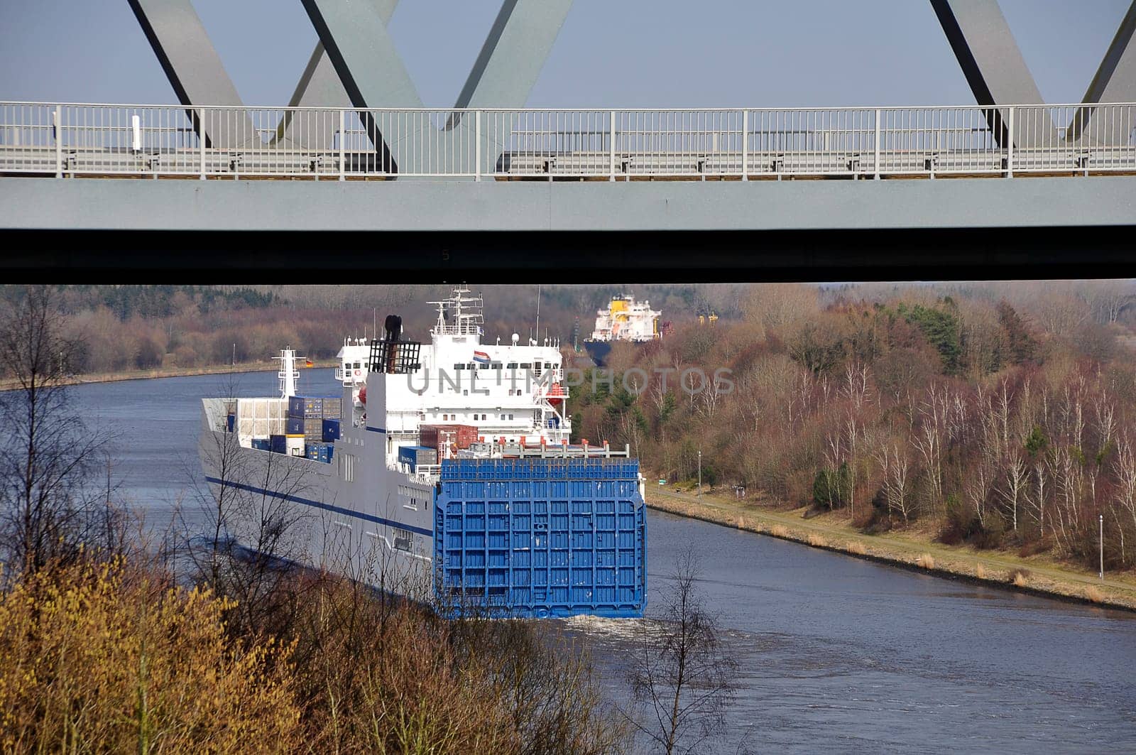 Ship on the Kiel Canal