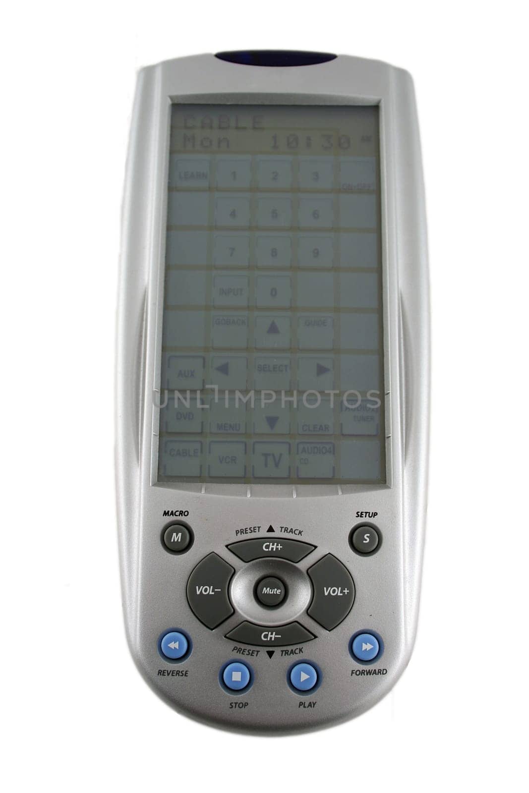 Turned on Touch Screen TV remote control