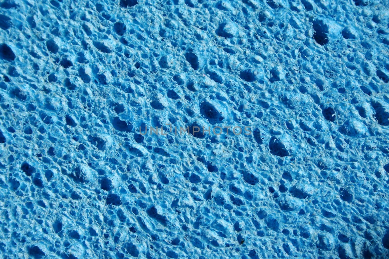 A close up Blue Sponge abstract background