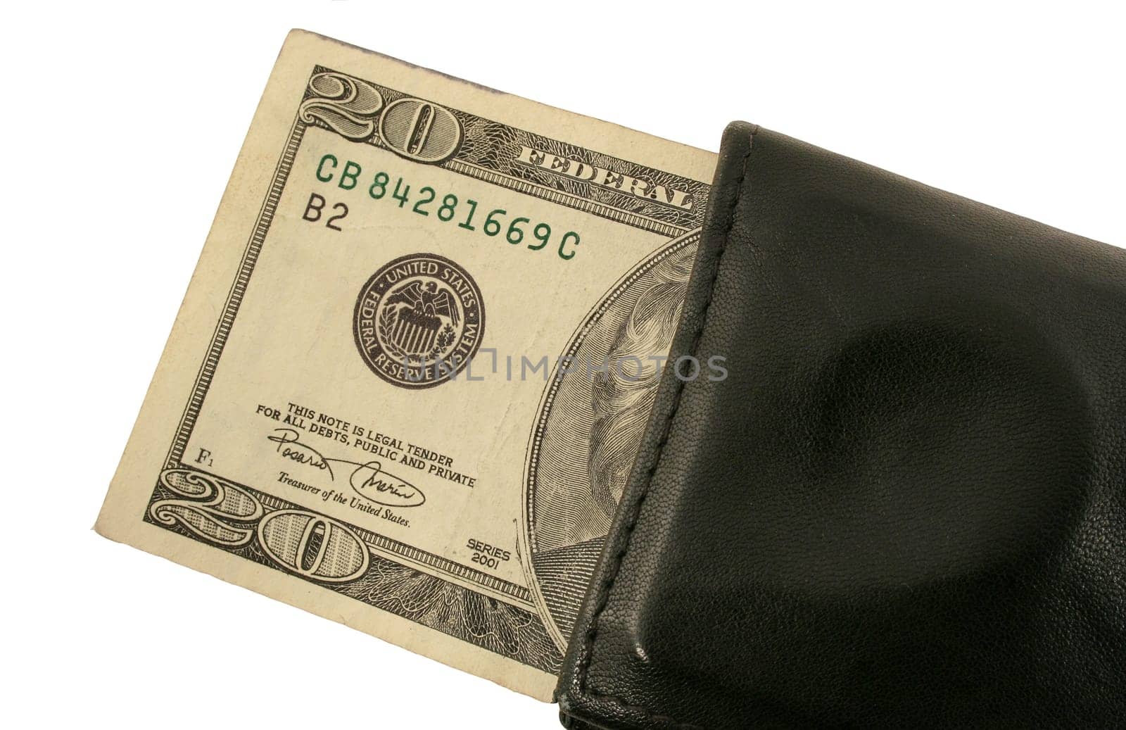 Twenty Dollar Bill and Wallet