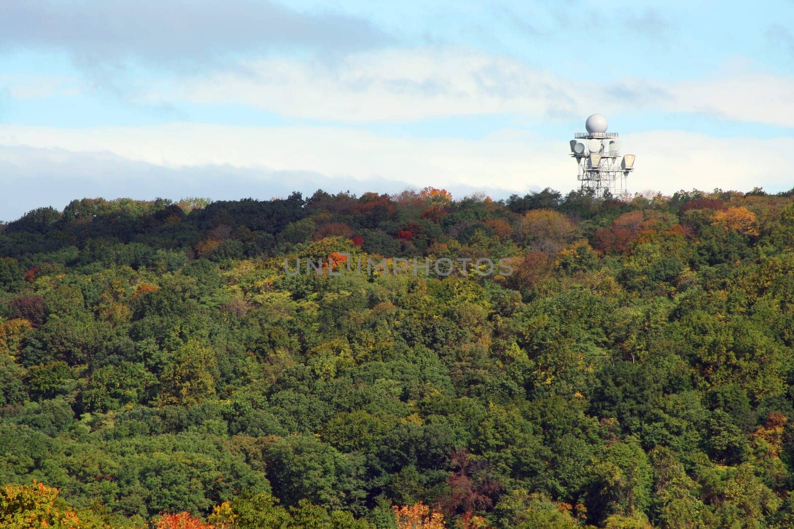 A Microwave Tower on a mountain top
