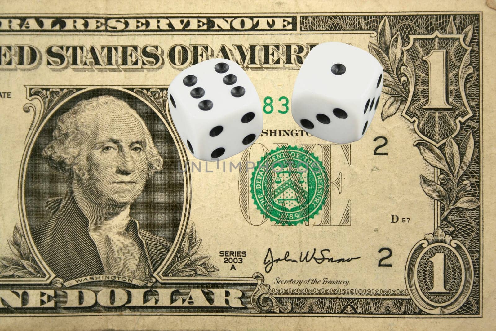 Front Half of a one dollar bill