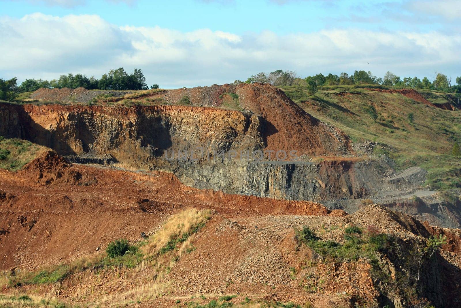 A Rock Quarry dug out mountain side