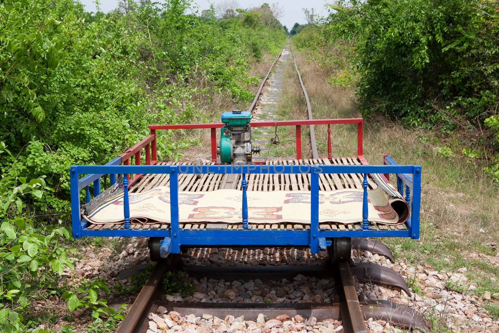 Bamboo Train,a temporary railway network in Cambodia