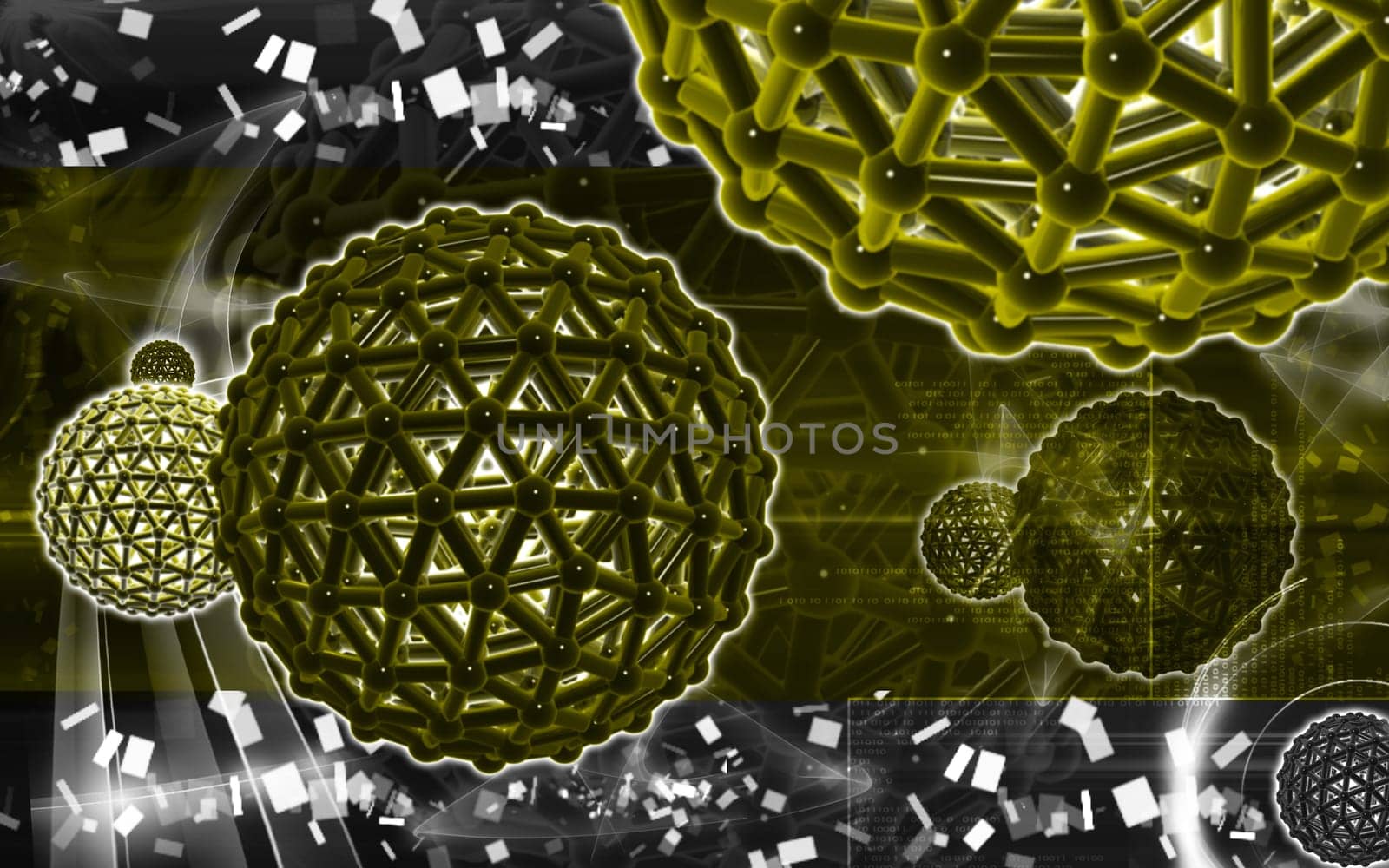 Digital illustration of gene in colour background