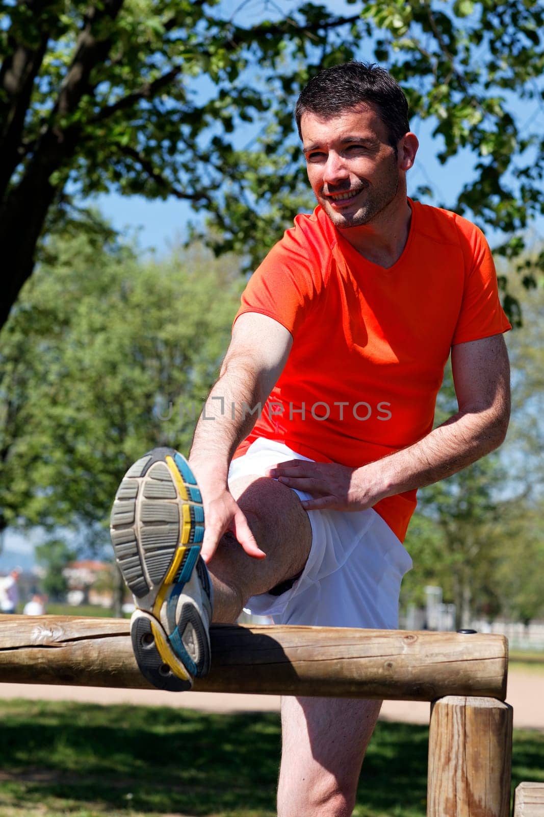 stretching runner
