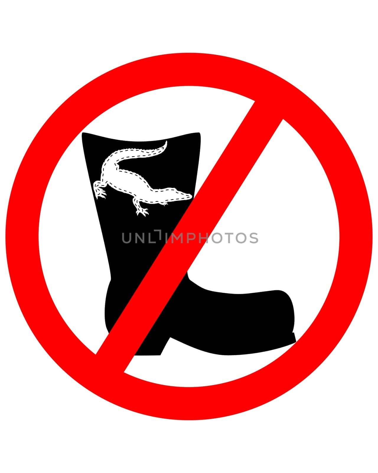 Crocodile leather boots prohibited