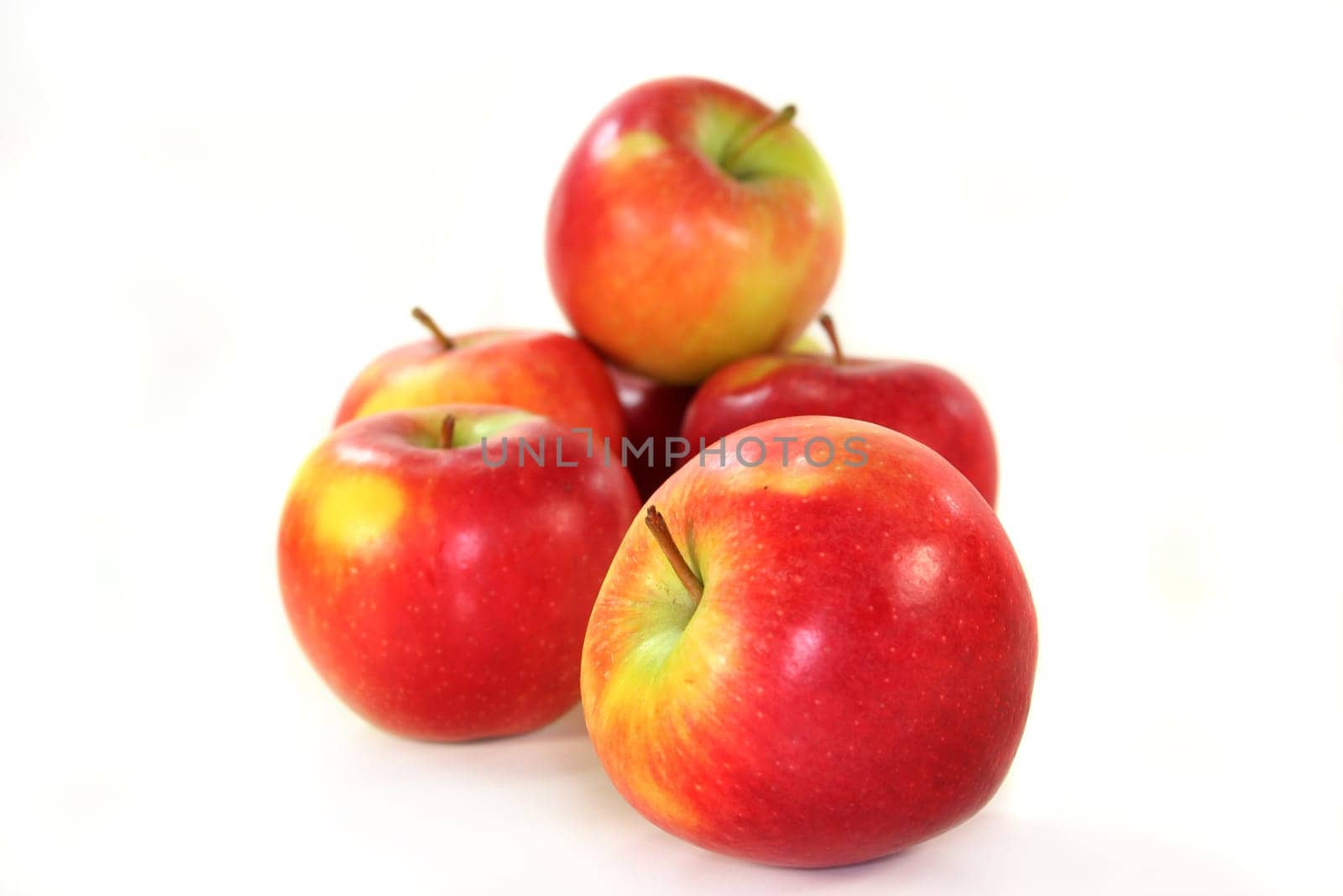 Fresh apples against white background