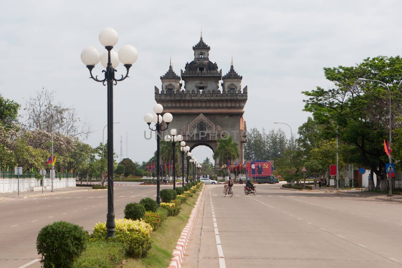 Patouxai in Vientiane,landmark on the capital's boulevard