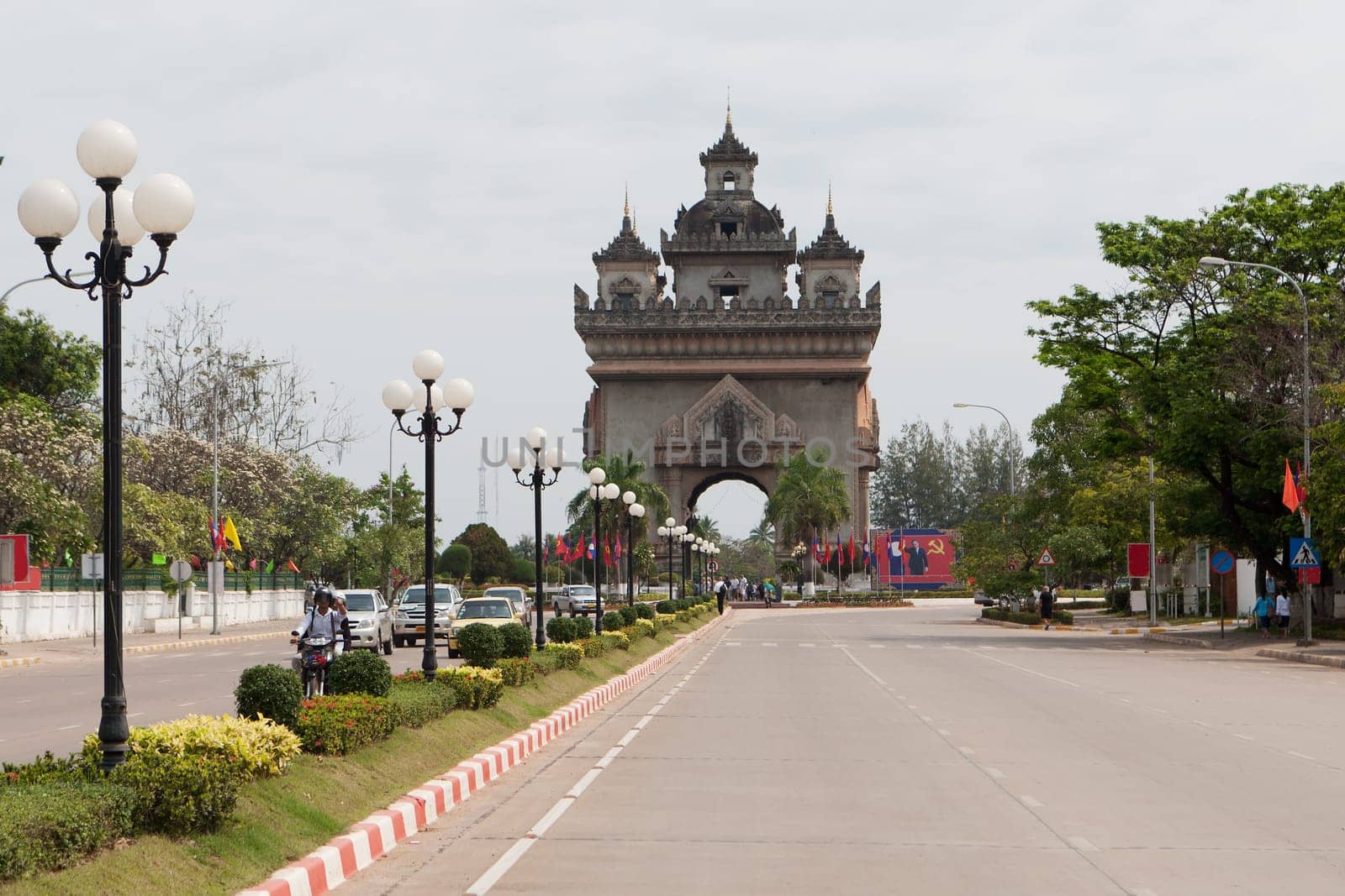 Patouxai in Vientiane,landmark on the capital's boulevard