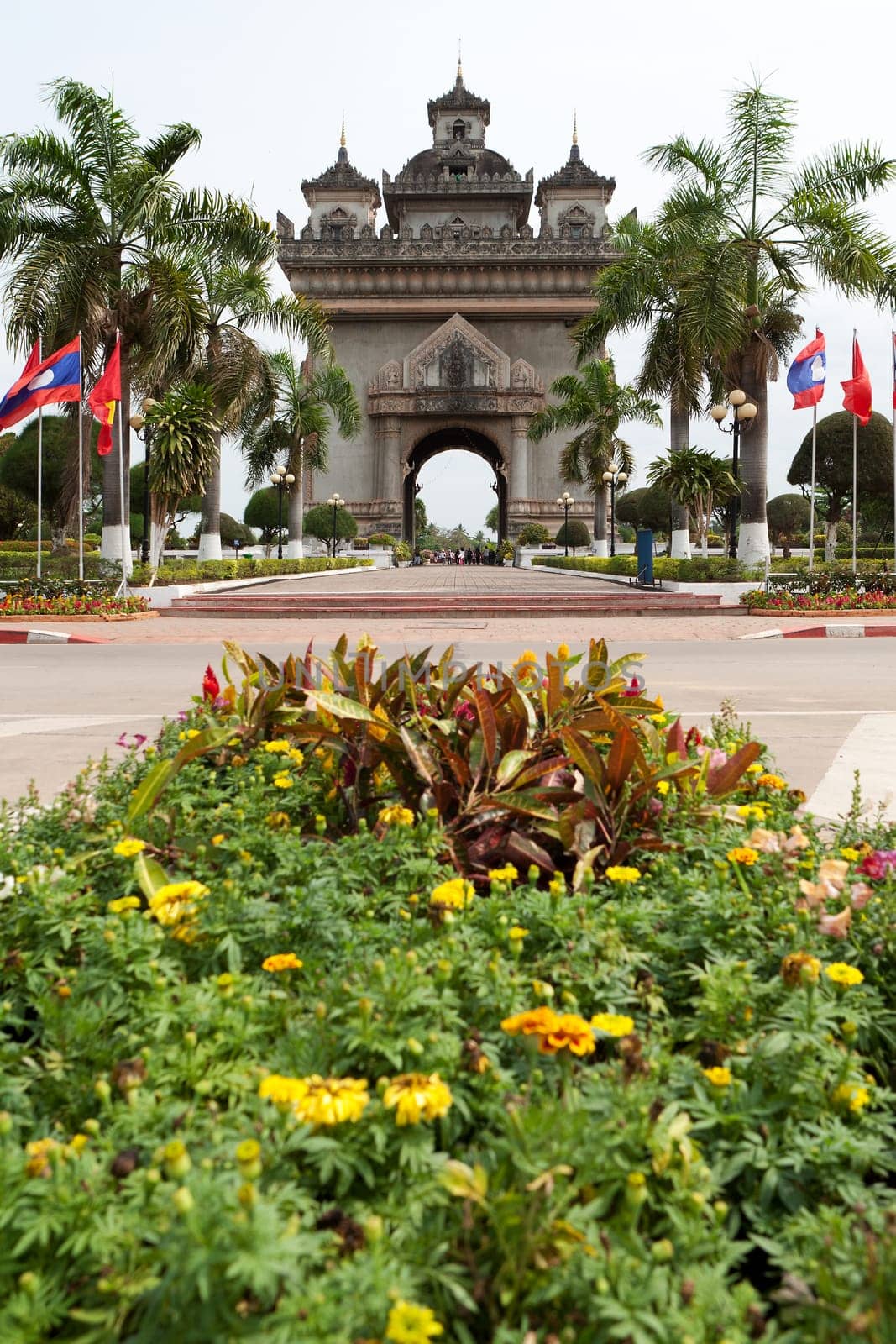 Patouxai in Vientiane,landmark on the capital's boulevard