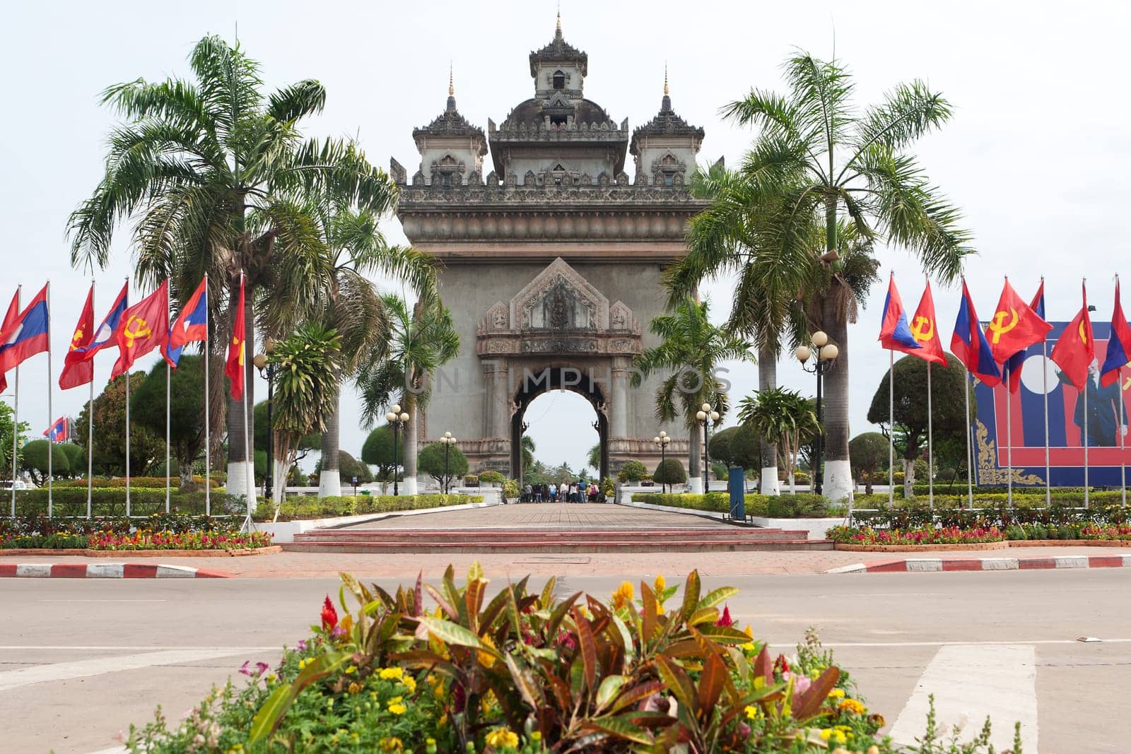 Patouxai in Vientiane,landmark on the capital's boulevard