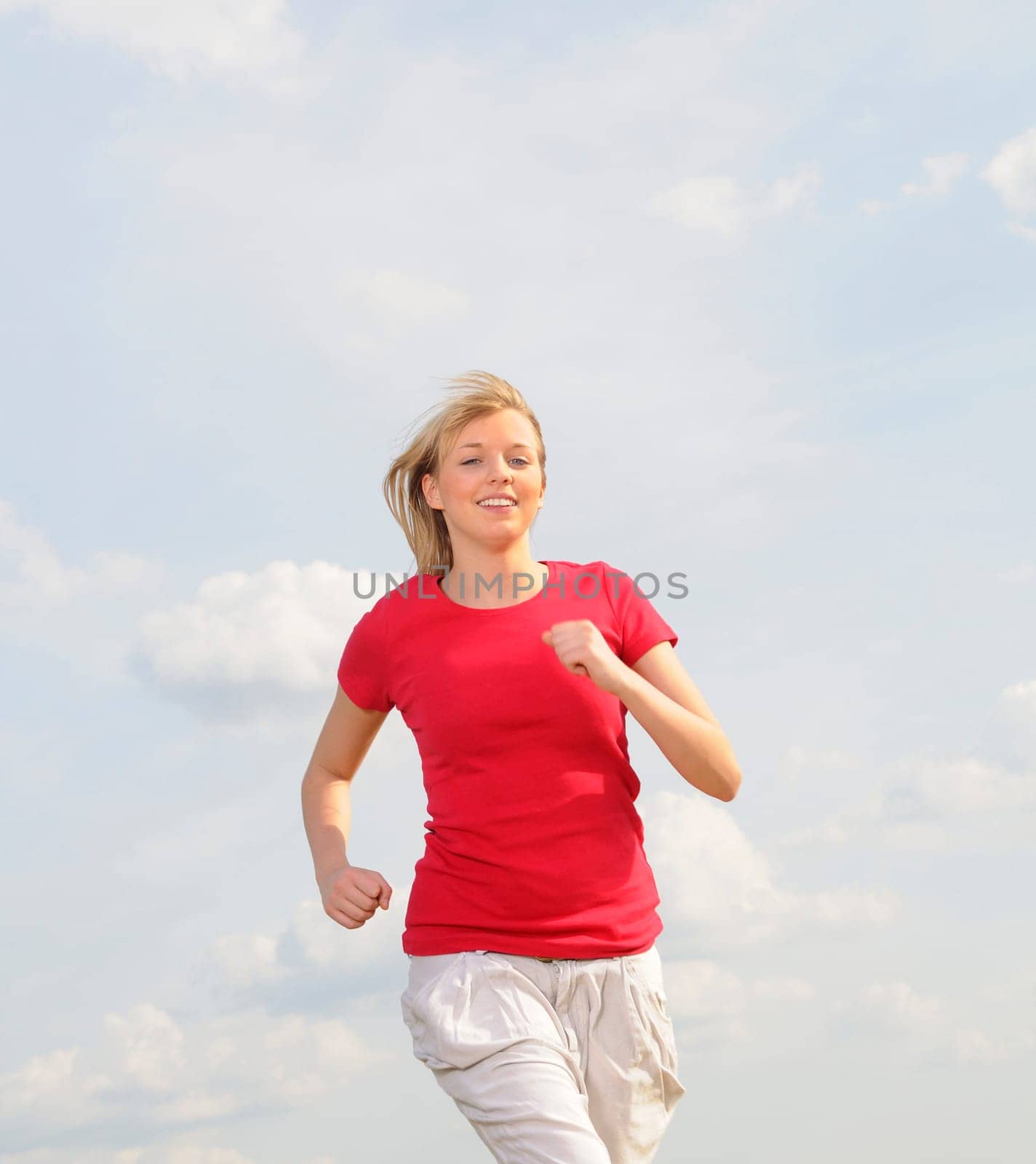 Young woman jogging