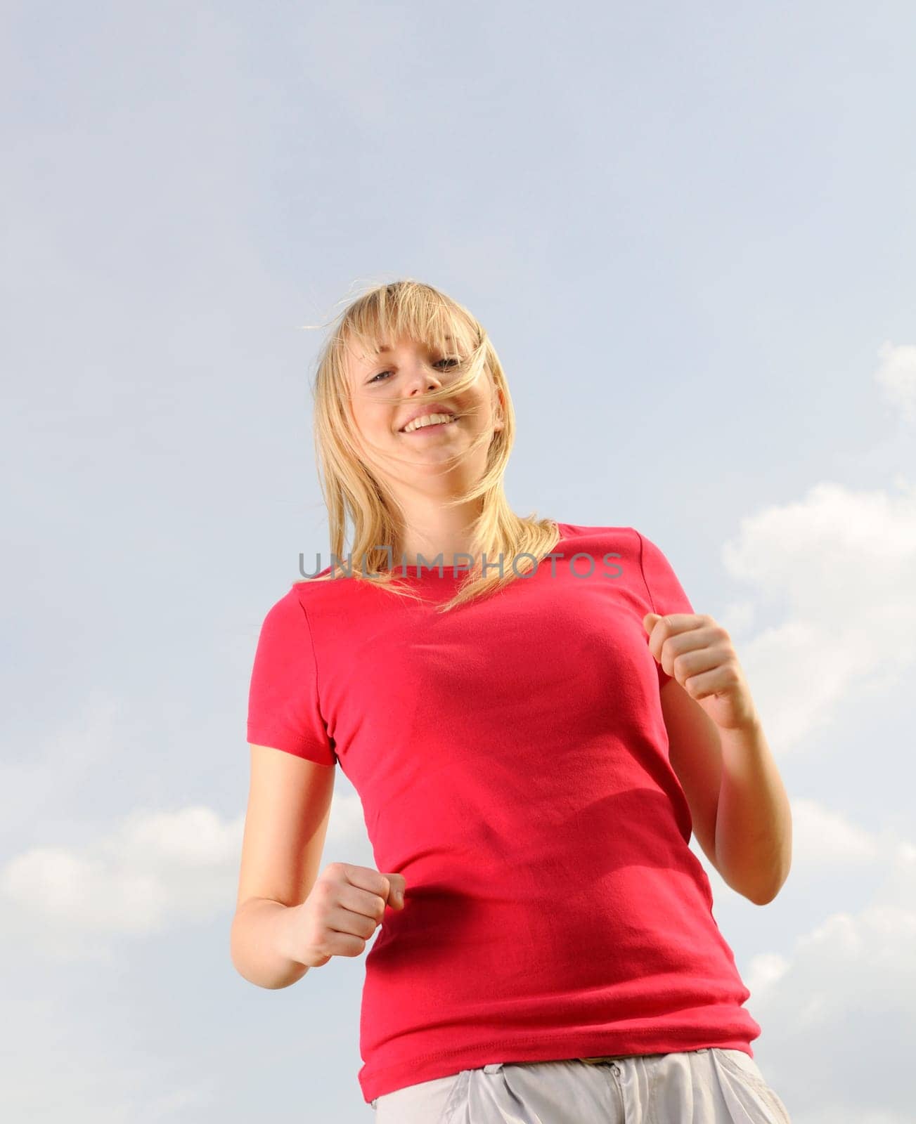 Young woman jogging