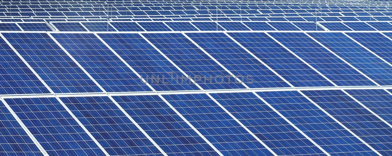 Solar panels in nature- ecology energy